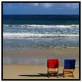 Beach, chairs, couple, travel