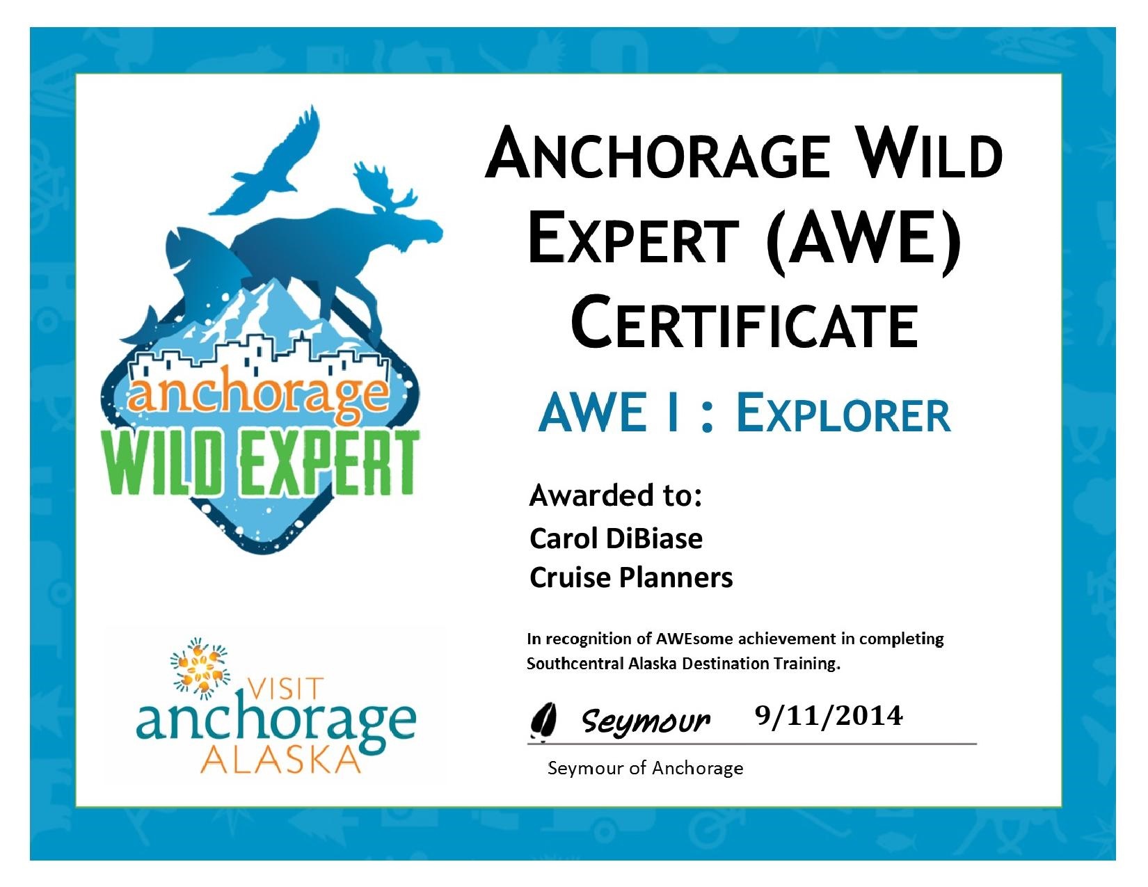 AWE Certification Carol DiBiase