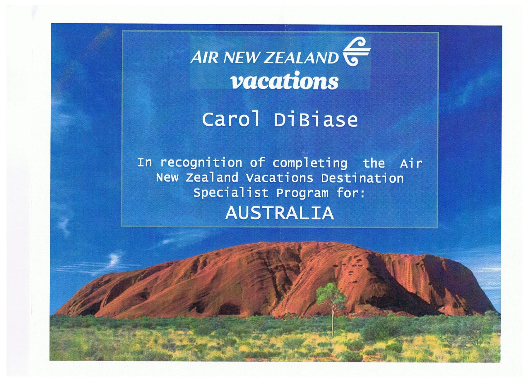 Australia Destination Specialist