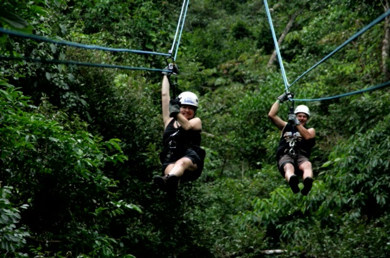 Zip Lining in PVR Mexico Zip Line, Canopy, Tour, Couple